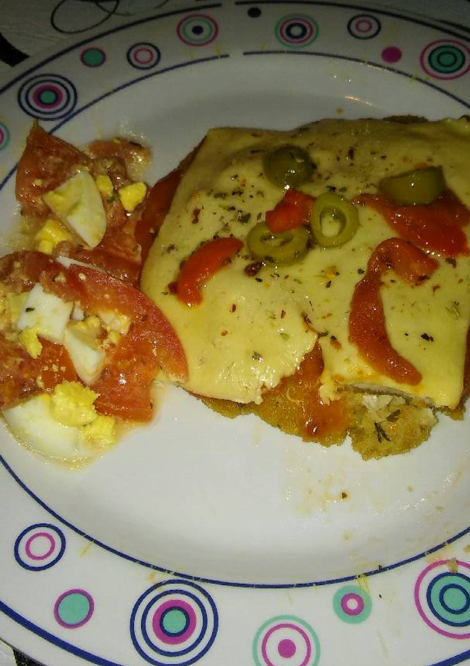 Una foto de Milanesa a la napolitana