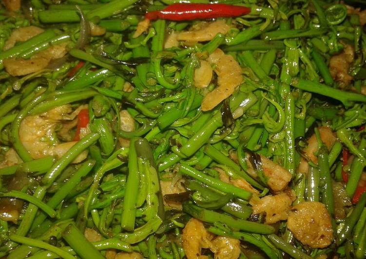 Resep Tumis Kelakai Muda / Paku Merah Anti Gagal