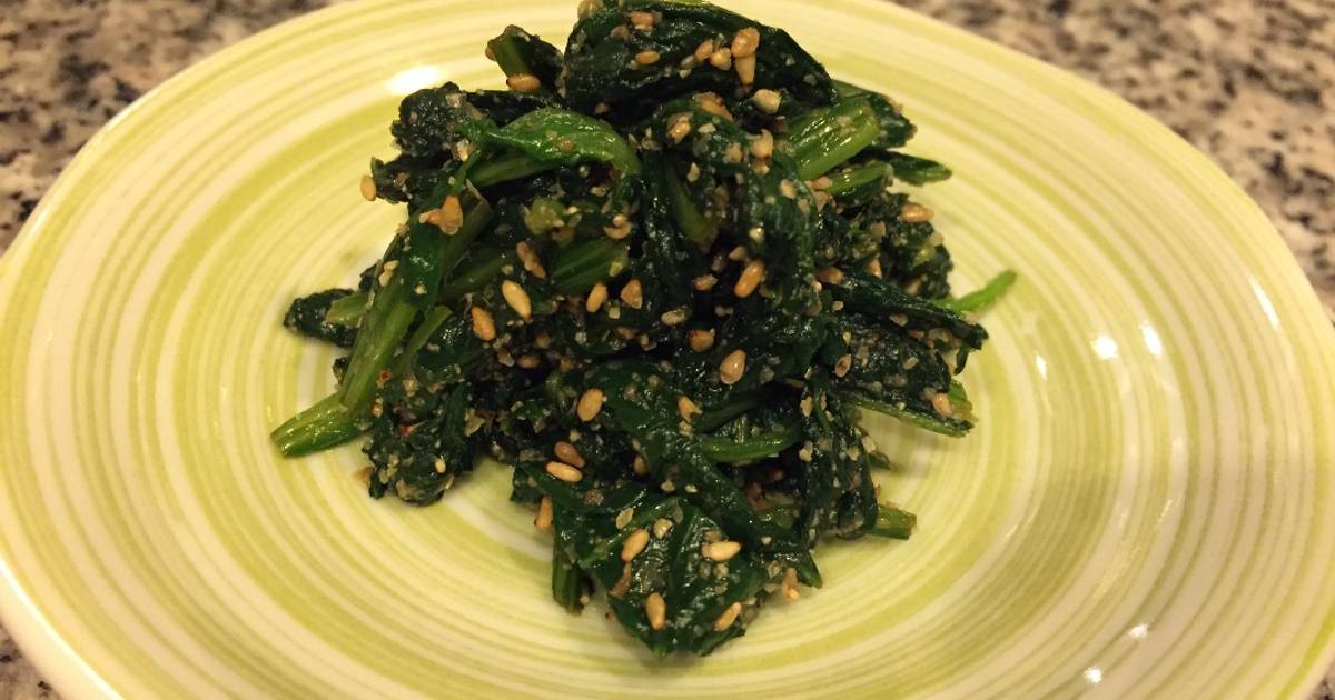 Japanese Spinach with sesame sauce(Goma ae) Recipe by Saci Cookpad