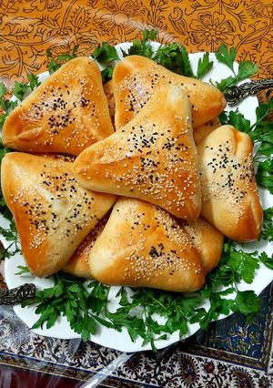 عکسی از دستور 🇹🇷 نان پوآچای گوشت (poğaça)