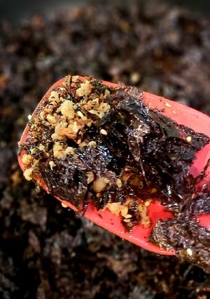 Hình của món Rong biển tóp mỡ cháy tỏi.