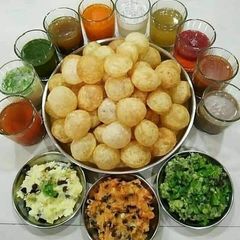 Pani Puri in ten flavors Homemade A picture of Pani Puri in ten flavors Homemade.