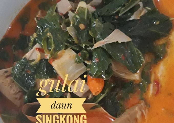 Ini dia! Resep  memasak 62.Gulai daun singkong dan nangka dijamin lezat