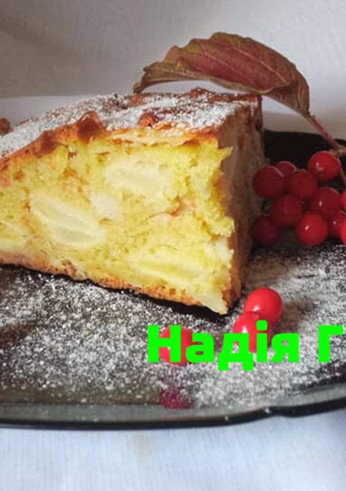 Пиріг з яблуками на кефірі