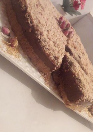 صورة لوصفة كيك ساهل بدون فرن في الثلاجة 😋