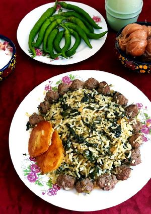 عکسی از دستور اسفناج پلو