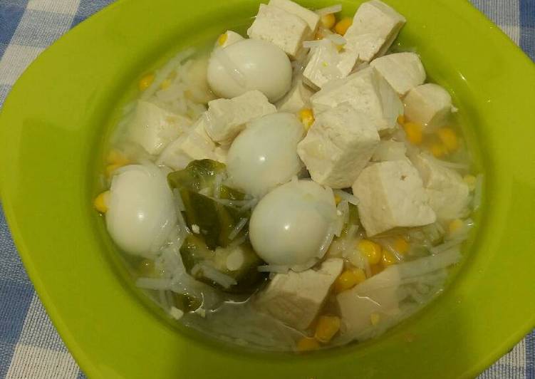 Cara meracik Sop Bihun Tahu Puyuh yang Lezat