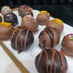A picture of Peanut butter truffles.