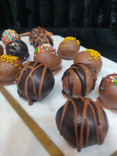 A picture of Peanut butter truffles.