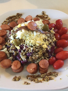 Una foto de Ensalada de lentejas con lombarda