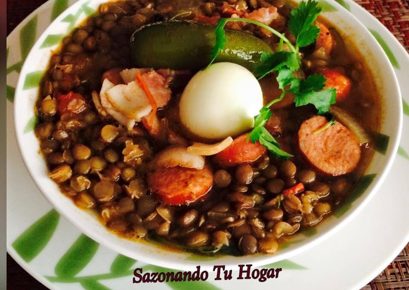 Potaje de lentejas con huevo duros ❤