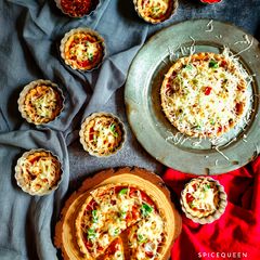 A picture of Bhakhri Pizza Tart.