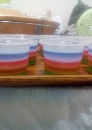 Foto resep Rainbow puding