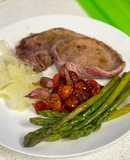 Filete de ternera a la plancha con verduritas