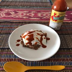 A picture of Bu’s famous quick and healthy refried beans.
