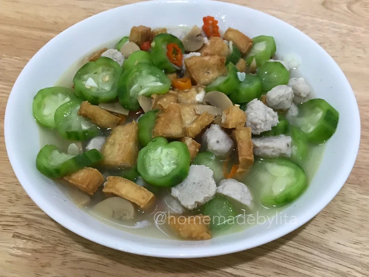Langkah Gampang Membikin Resep Tumis oyong bakso ikan gurih #homemadebylita yang Lezat Sekali Anti Ribet, Mantap