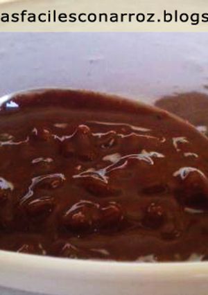 Una foto de Arroz con leche al chocolate