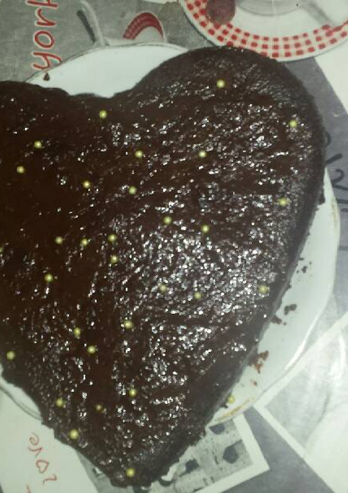Una foto de Tarta corazón de chocolate para San Valentín