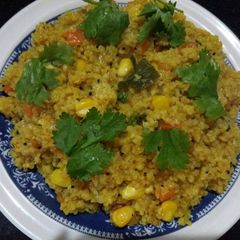 A picture of Dalia upma (broken wheat upma).