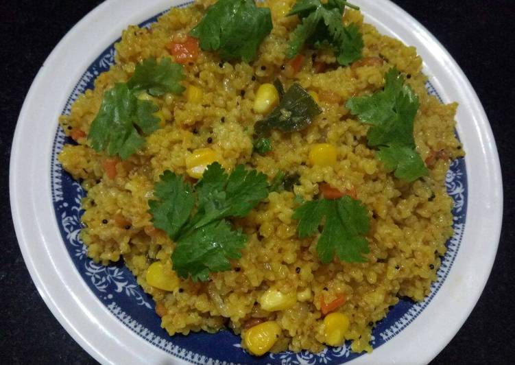 Dalia upma (broken wheat upma)