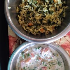 A picture of Greens pulao.