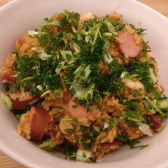 A picture of Sausage & Prawn Jambalaya.