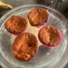 A picture of Banana/carrot or apple no grain muffins.