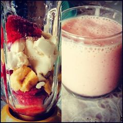 A picture of BelleBerry Tofu Smoothie.