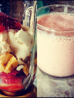 A picture of BelleBerry Tofu Smoothie.