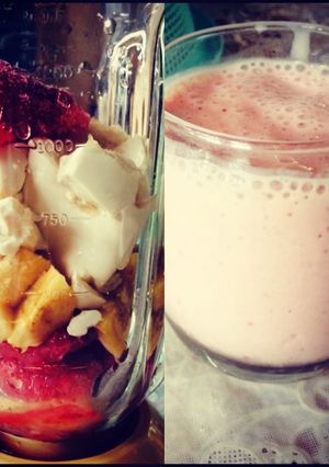 A picture of BelleBerry Tofu Smoothie.
