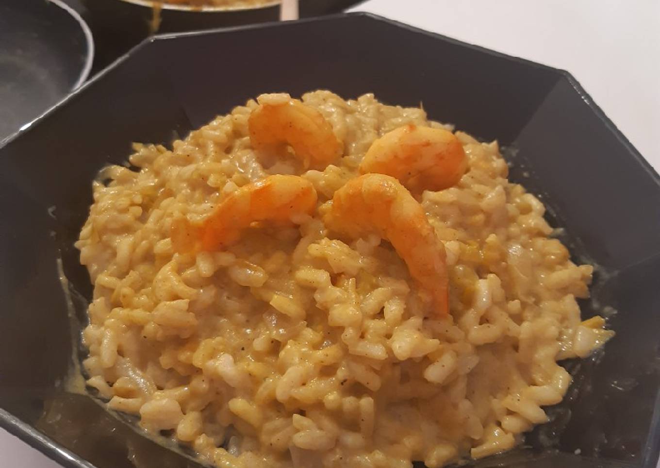 Risotto poireaux crevettes curry 🍚🦐
