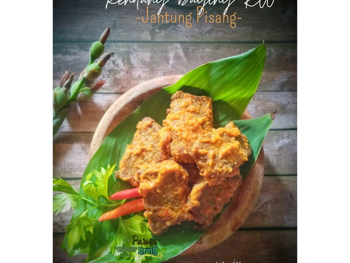 Cara Gampang Membikin Resep Rendang Daging KW (Jantung Pisang) yang Lezat Sekali Anti Ribet, Mantap Sekali
