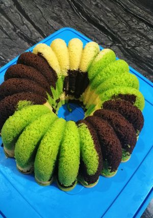 Foto resep Marmer cake pandan