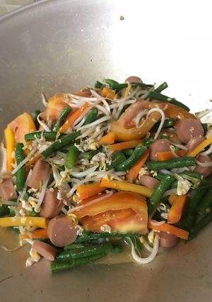 Foto resep Tumis toge kacang panjang