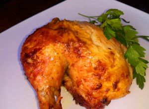 Una foto de Pollo a la mostaza y limón al horno