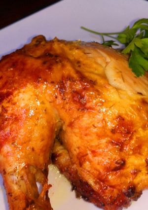 Una foto de Pollo a la mostaza y limón al horno