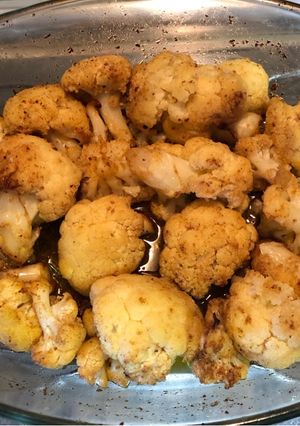 Una foto de Coliflor al horno especiada