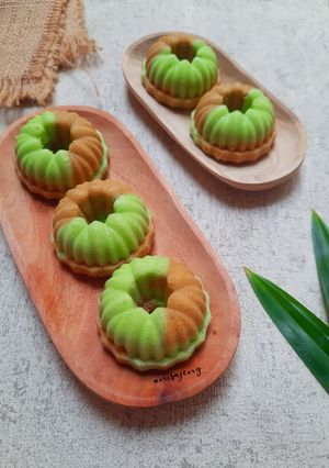 Foto resep Bolu Kukus Pandan Moka