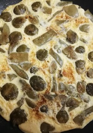 Una foto de Tortilla de coles de Bruselas