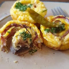 A picture of Maria's Egg And Mushroom Delight.