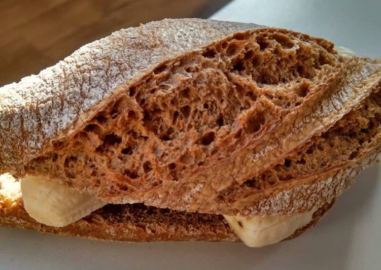 Merienda de niños 
Bocadillo de plátano restregado