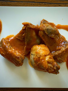 Una foto de Conejo en salsa de manzana
