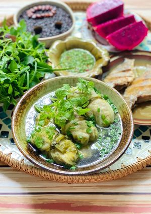 Hình của món Canh Bắp Cải Sú Cuộn Thịt.