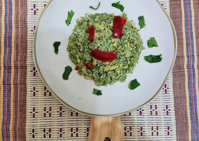 Recipe: Appetizing Nasi Goreng Ijo/Nasi Goreng Bayam