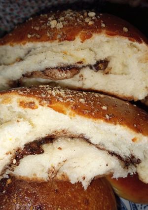 صورة لوصفة بريوش قطني محشي بالشوكولاتة 🤤