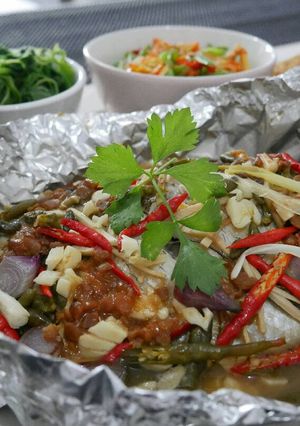 Foto resep Ikan gurame kukus/steam taucho