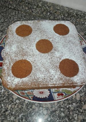 صورة لوصفة كيك بالشوكولاته والدقيق محمص بزبدة اللوز (praliné)