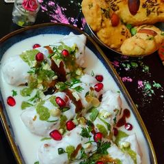 A picture of Dahi Gujiya.