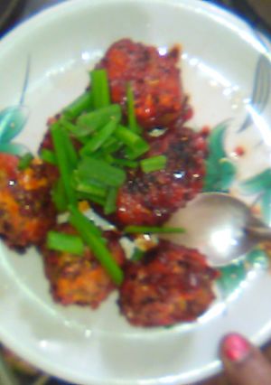 A picture of Gobi Manchurian -Dry Recipe.