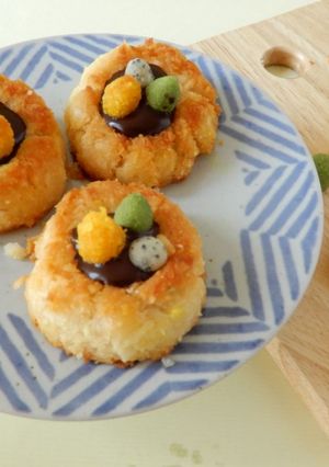 鳥巢椰絲餅乾 的食譜成品照片